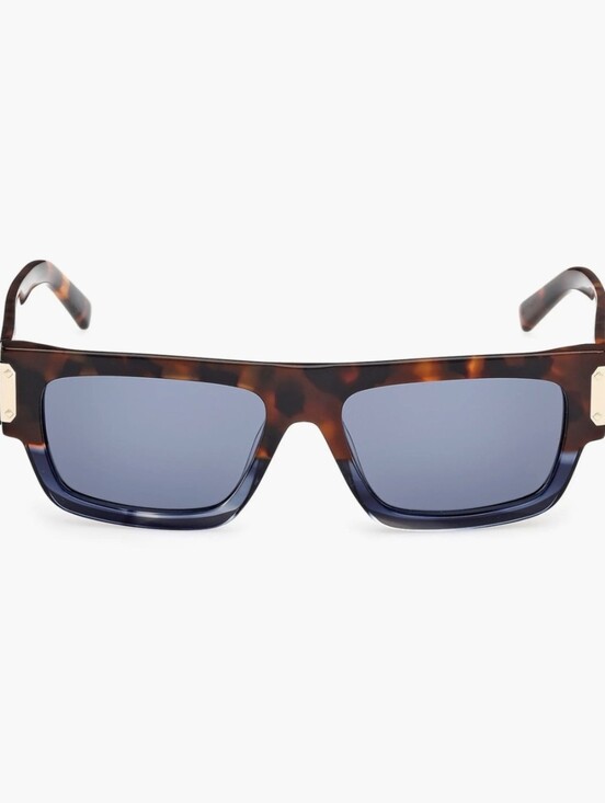 MCM Accessories - the MCM Worldwide MW0015 Unisex Rectangular Sunglasses in the Blue/Havana color